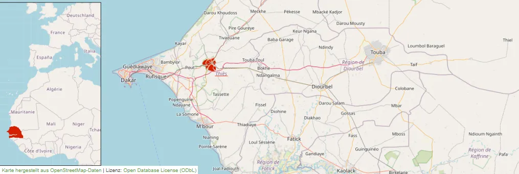 Karte Senegal